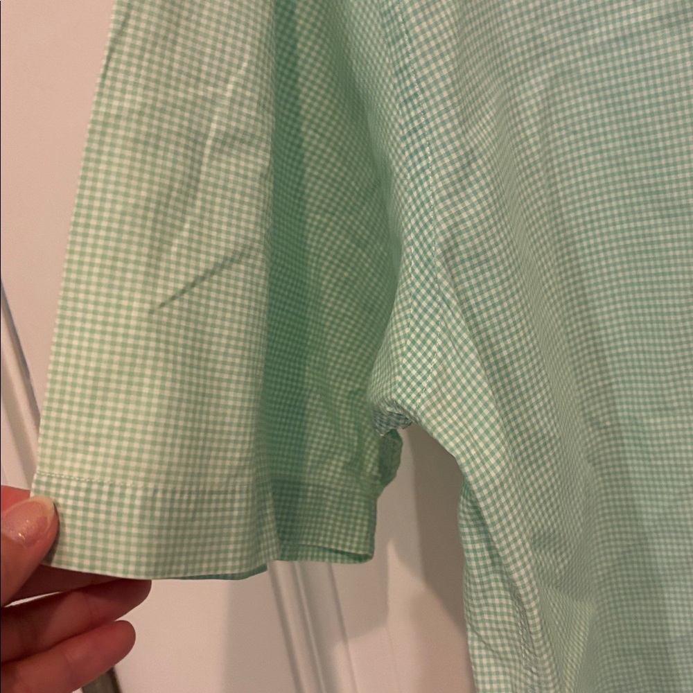 Faconnable button down small check Easter spring … - image 5